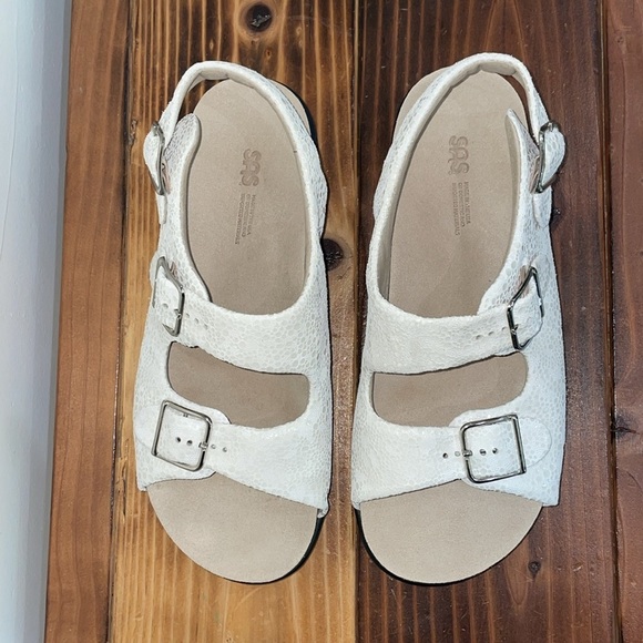 SAS Tripad Women's Size 10M Comfort Relaxed Brown Leather Sandals Strap Buckles - Picture 11 of 16